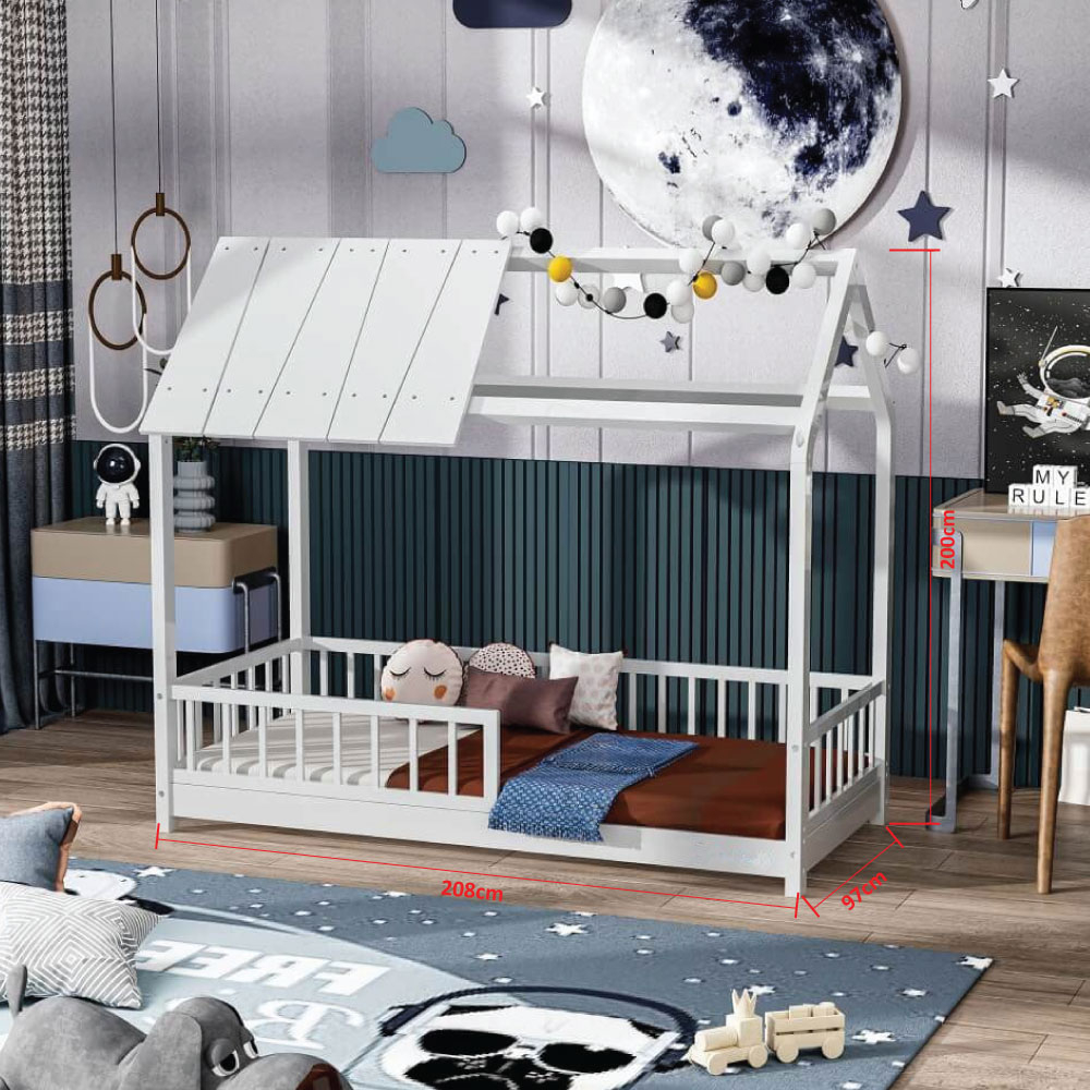 Παιδικό Κρεβάτι Montessori (90X200) Bebe Stars Sky 435-02 Home Παιδικά Βρεφικά & Έπιπλα Κρεβάτια Κομοδίνα Spitishop