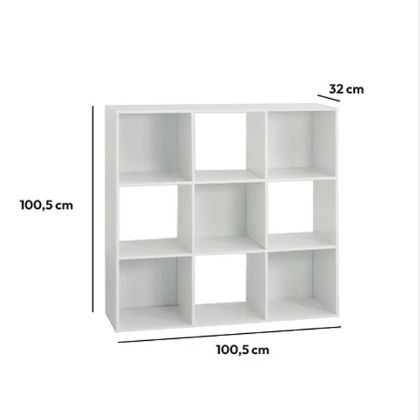 Βιβλιοθήκη Δαπέδου 9 Θέσεων (100 5X32X100 5) F-V Mix White 138971C Home Παιδικά Βρεφικά & Έπιπλα Παιδικές Βιβλιοθήκες Spitishop