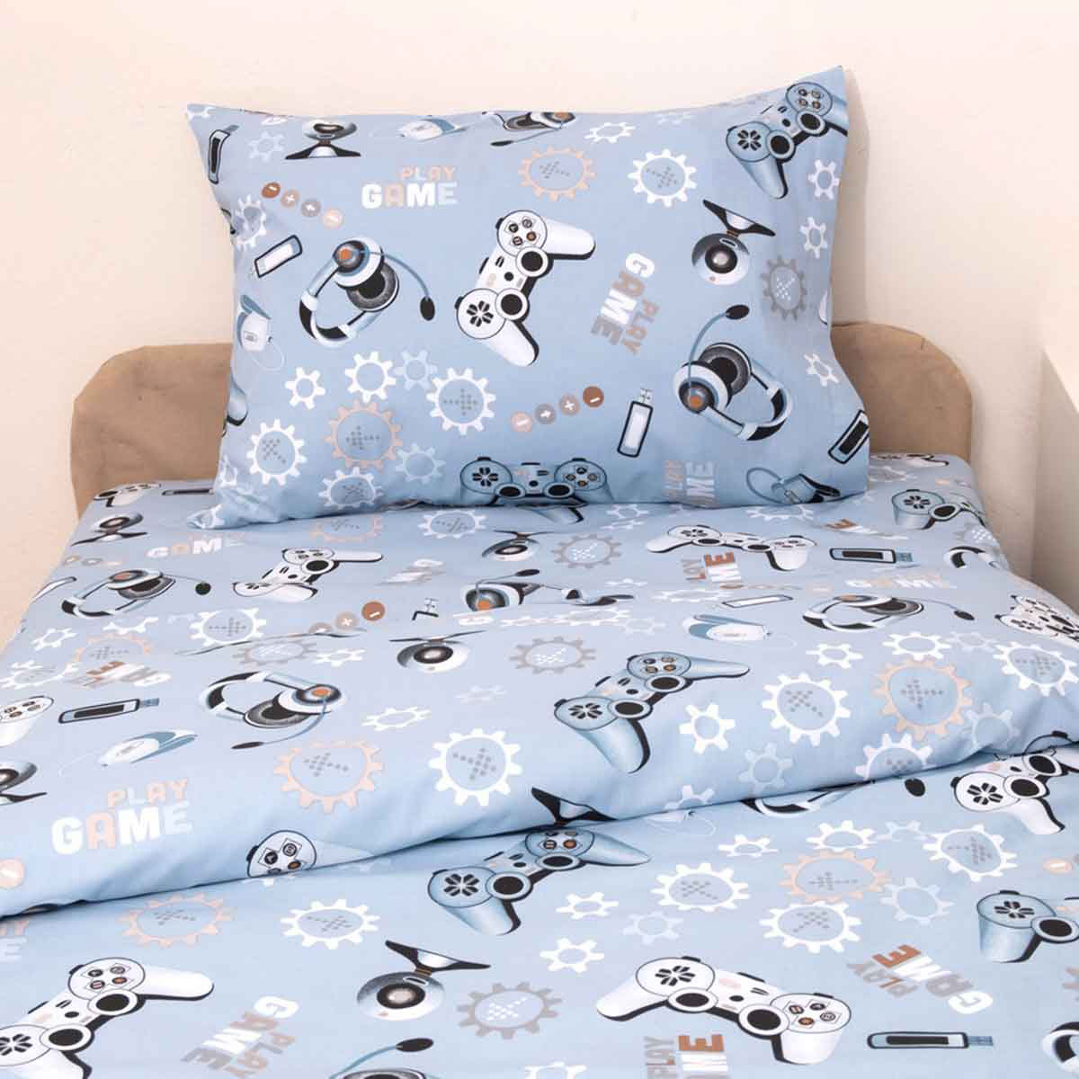 Σεντόνια Λίκνου (Σετ) Viopros Kids Γκέϊμερ Home Βρεφικά Προίκα Μωρού Spitishop