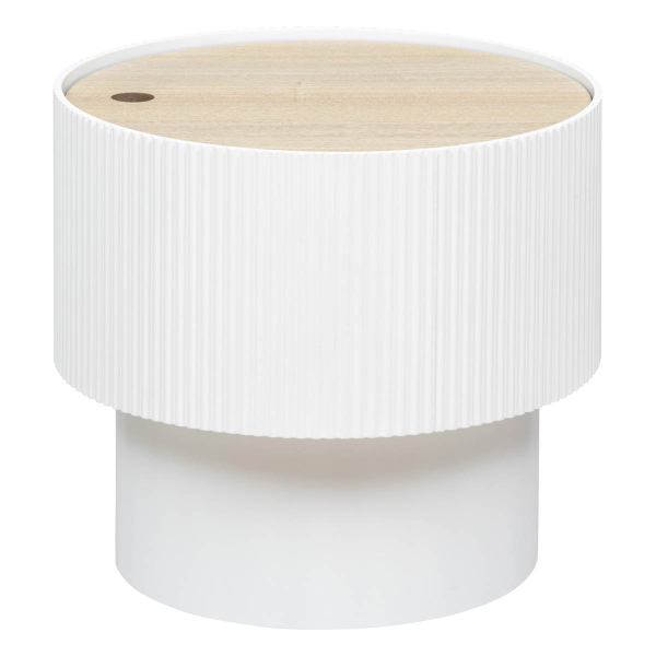 Βοηθητικό Τραπεζάκι Με Αποθηκευτικό Χώρο (Φ38.5x35) A-S Enola White 197740C