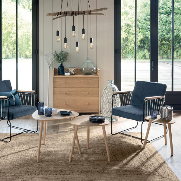 Βοηθητικά Τραπεζάκια (Σετ 3τμχ) A-S Mileo Natural 156962