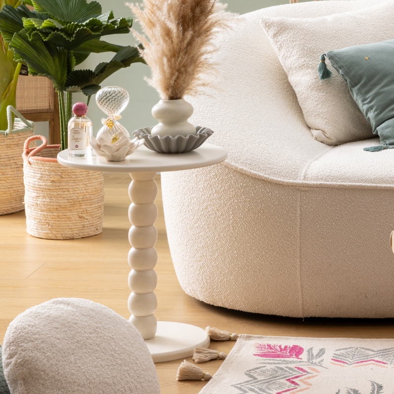 Βοηθητικό Τραπεζάκι (Φ38x50) A-S Alix Ivory 206005A