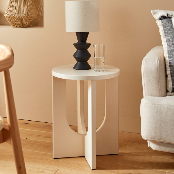 Βοηθητικό Τραπεζάκι (Φ40x50.5) A-S Bloom Ivory 206046A