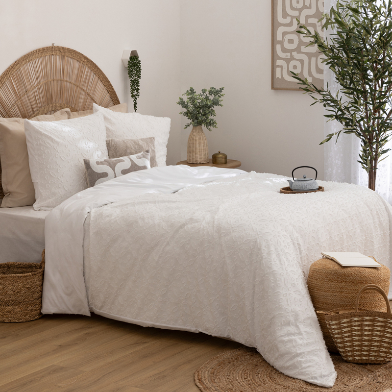 Παπλωματοθήκη Υπέρδιπλη (240x220) + Διακοσμητικές Μαξιλαροθήκες A-S Swan 209019A