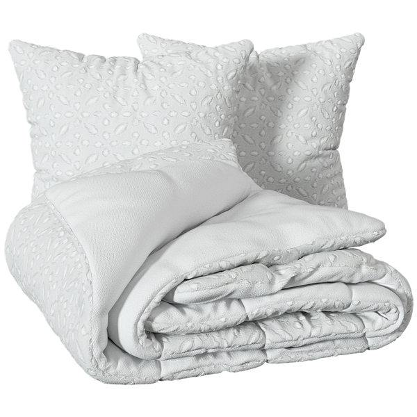 Παπλωματοθήκη Υπέρδιπλη (240x220) + Διακοσμητικές Μαξιλαροθήκες A-S Swan 209019A