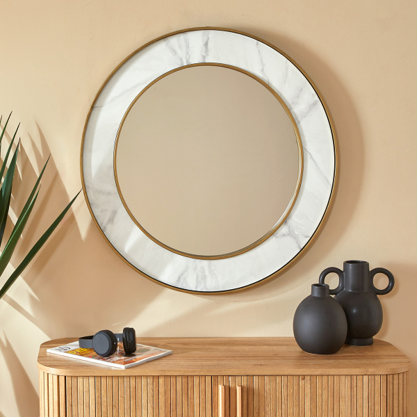 Διακοσμητικός Καθρέφτης Τοίχου (Φ75) A-S Alisha 203586