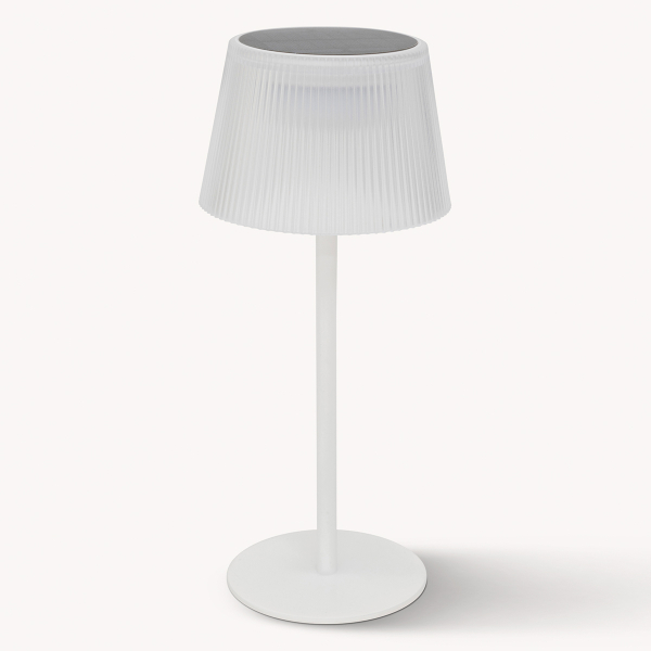 Επιτραπέζιο Ηλιακό Φωτιστικό Επαναφορτιζόμενο (Φ13x30) A-S Katy White 205935