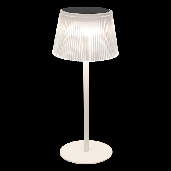 Επιτραπέζιο Ηλιακό Φωτιστικό Επαναφορτιζόμενο (Φ13x30) A-S Katy White 205935