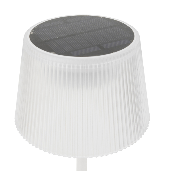 Επιτραπέζιο Ηλιακό Φωτιστικό Επαναφορτιζόμενο (Φ13x30) A-S Katy White 205935