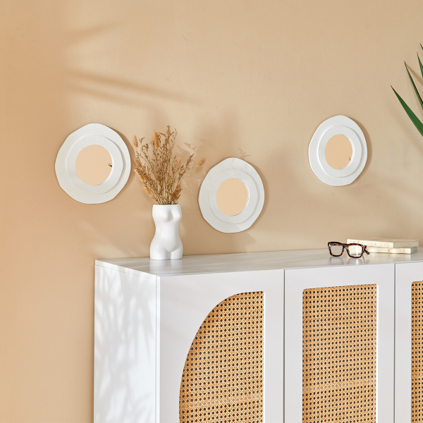 Διακοσμητικοί Καθρέφτες Τοίχου (Σετ 3τμχ) A-S Emily 206400