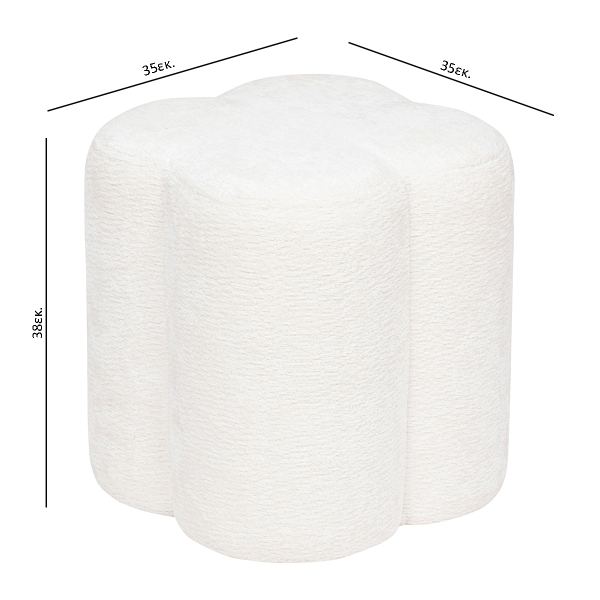 Σκαμπό (35x35x38) A-S Lavon White 207316A