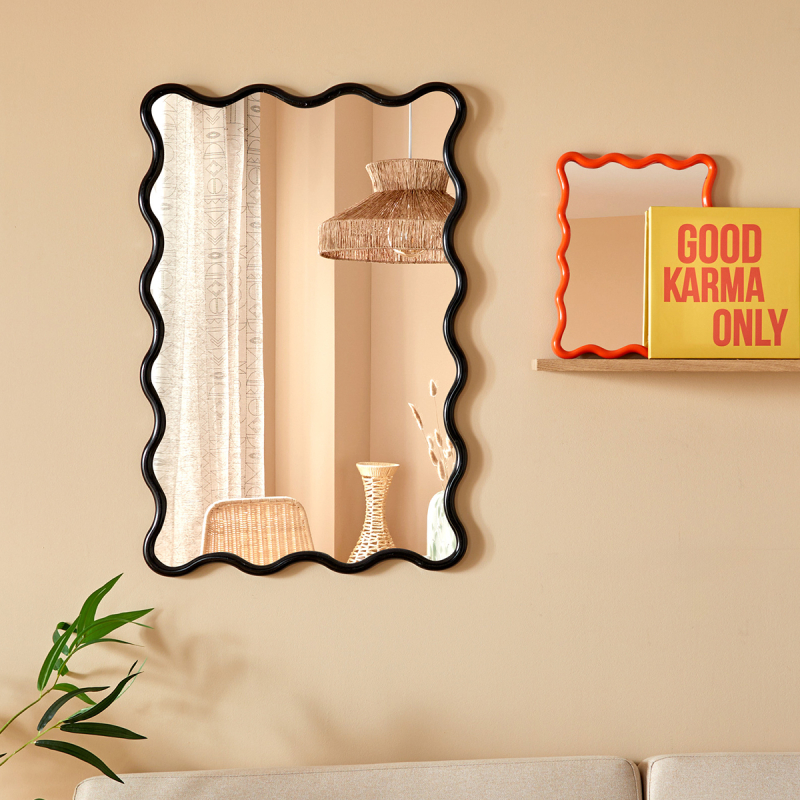 Διακοσμητικός Καθρέφτης Τοίχου (38x60) A-S Judy Black 206452