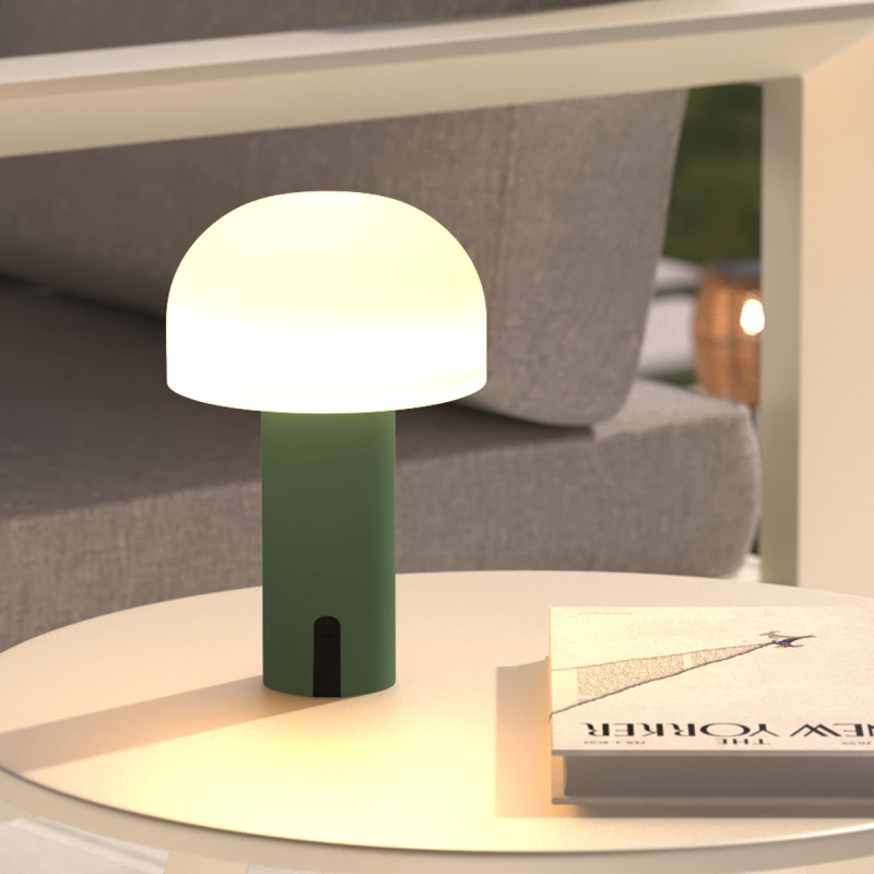 Επιτραπέζιο Φωτιστικό Επαναφορτιζόμενο LED (Φ15x22) A-S Jany Green 205945B