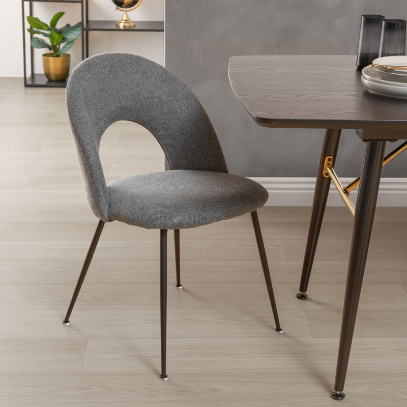 Καρέκλα Τραπεζαρίας (49x53x81) A-S Raven Grey 207301B