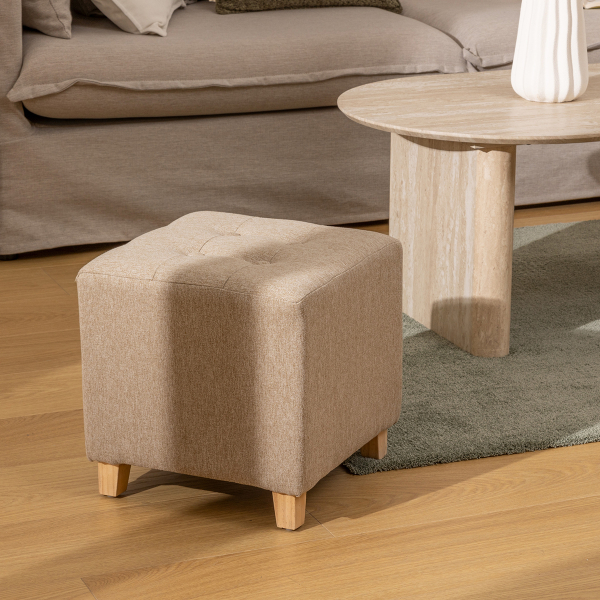 Σκαμπό (35x35x35) A-S Leandre Beige 121360T