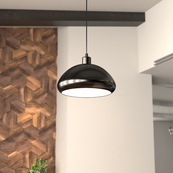 Φωτιστικό Οροφής Μονόφωτο A-S Savio Black 205965B