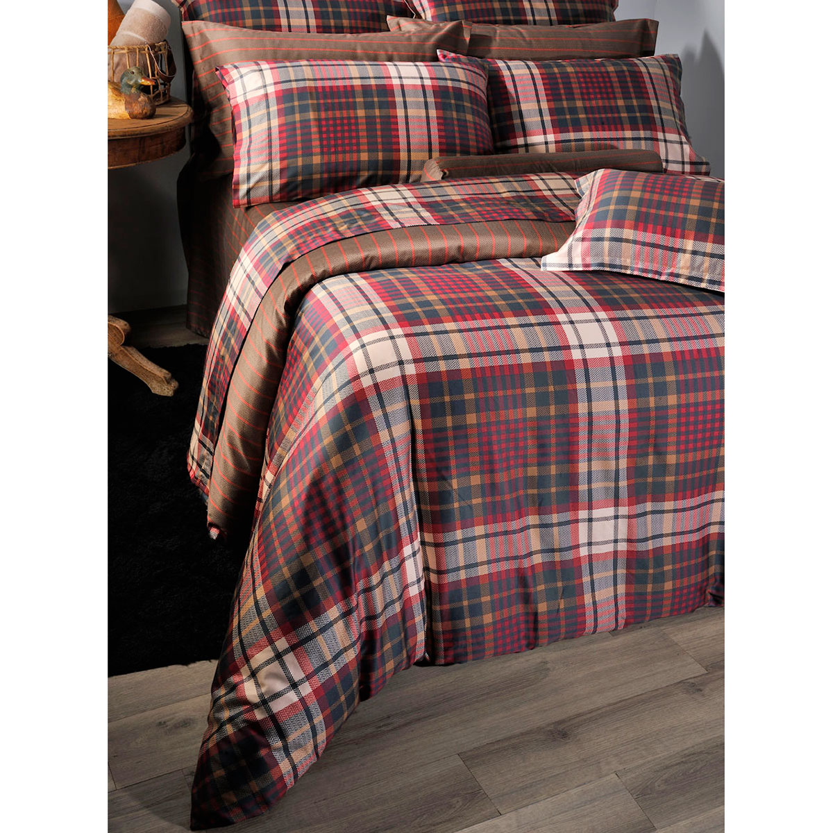 Down Town Κουβερλί Υπέρδιπλο (Σετ 235x250) 2 Όψεων Down Town 829 Amsterdam Stripe