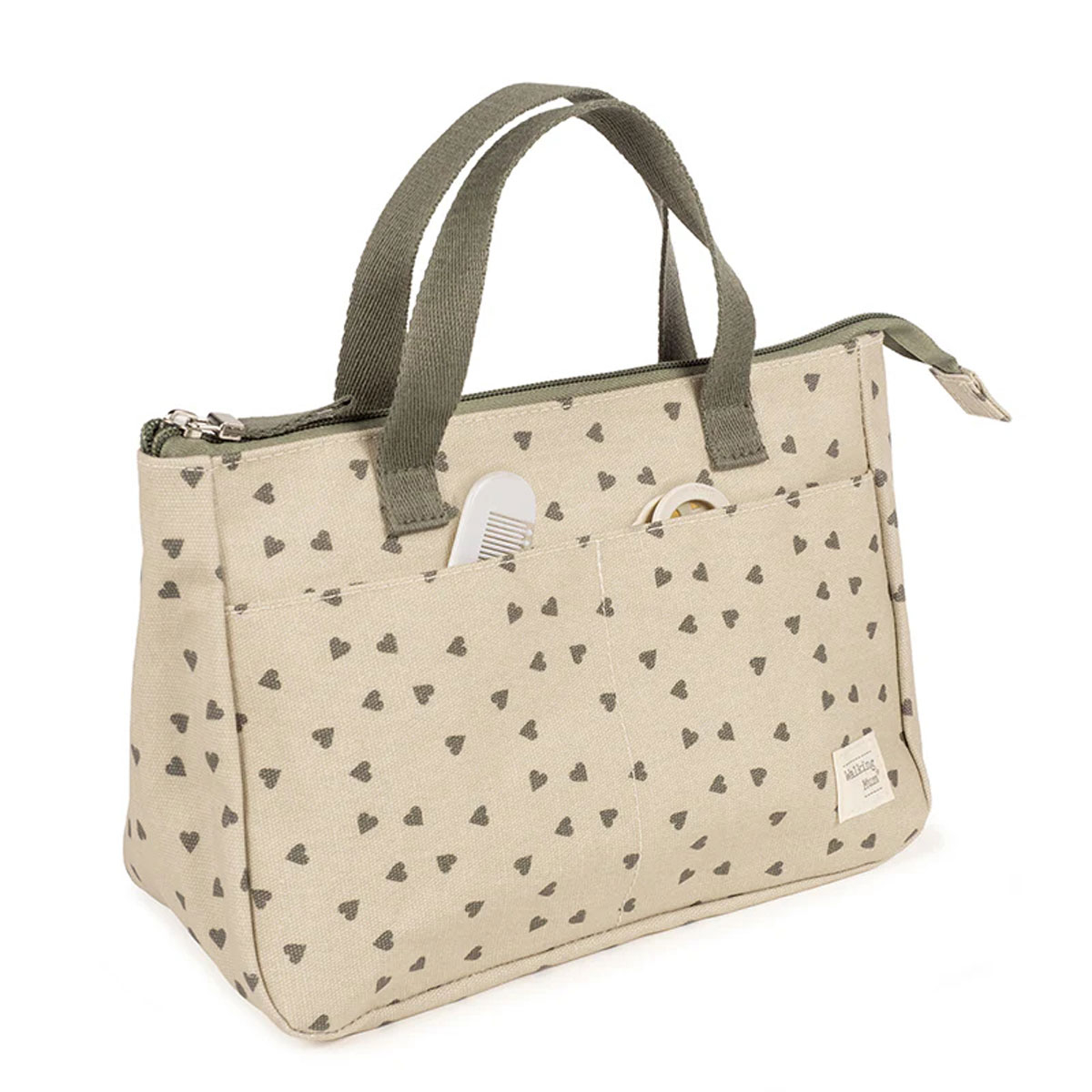 Νεσεσέρ (27X11X19) Walking Mum Poppy Olive Hearts Home Βρεφικά Τσάντες Αλλαξιέρες - Spitishop