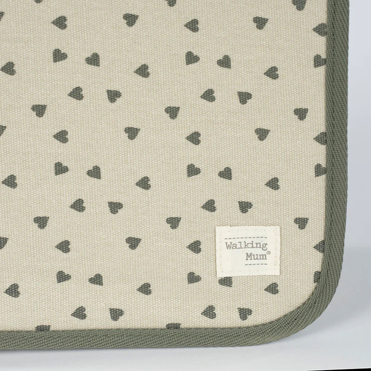 Θήκη για Βιβλιάριο Υγείας Walking Mum Poppy Olive Hearts Home Βρεφικά Φροντίδα & Περιποίηση Μωρού Θήκες Βιβλιαρίου Spitishop