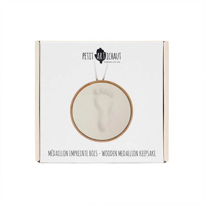 Αναμνηστικό Αποτύπωμα Μωρού (Φ14X1) Petit Artichaut Wooden Medallion Keepsake Pa1000 Home Παιδικά Διακόσμηση Παιδικού Δωματίου Spitishop