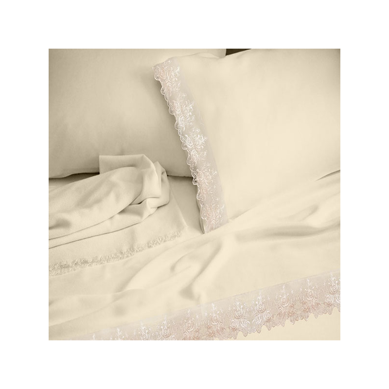 Νυφικό Κουβερλί (Σετ 220x240) Makis Tselios Lace Ecru