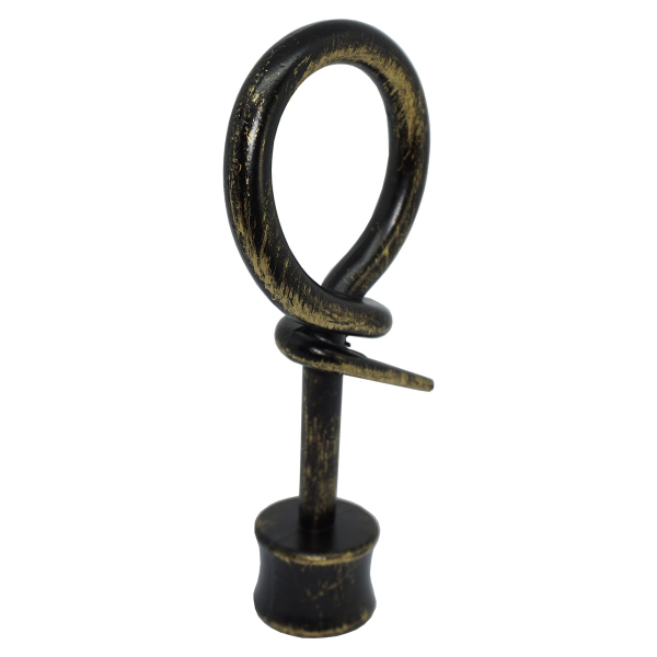 Διακοσμητικά Άκρα Κουρτινόξυλου (Σετ 2τμχ) Grace Loop Black-Gold 619272