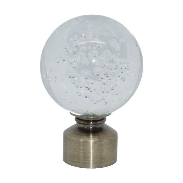 Διακοσμητικά Άκρα Κουρτινόξυλου (Σετ 2τμχ) Grace Bubble Bronze 628016