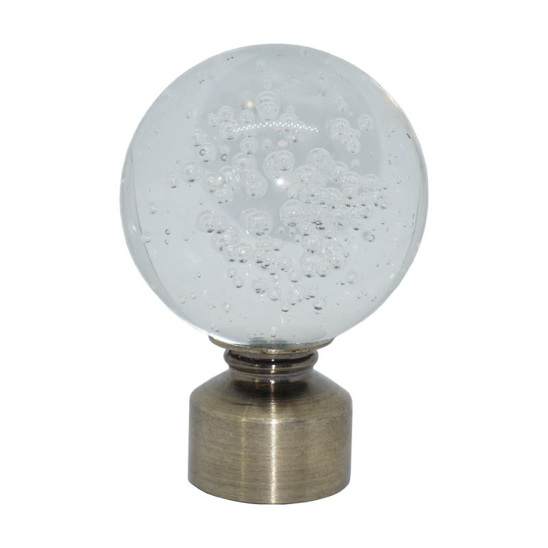 Διακοσμητικά Άκρα Κουρτινόξυλου (Σετ 2τμχ) Grace Bubble Bronze 628016