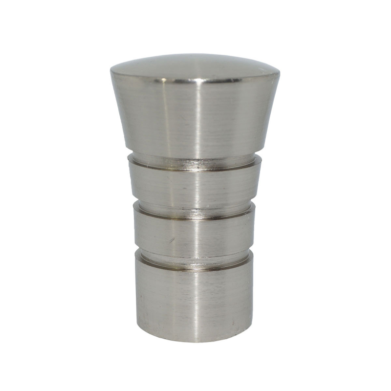 Διακοσμητικά Άκρα Κουρτινόξυλου (Σετ 2τμχ) Grace Stripes Chrome Brushed 628085