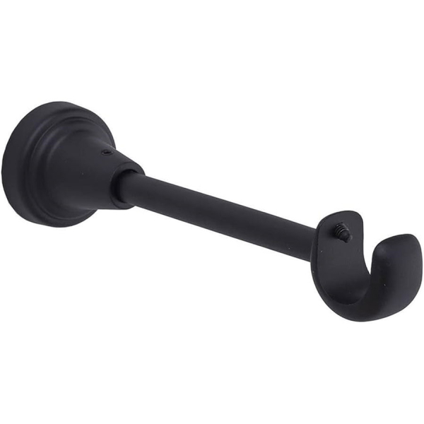 Βάσεις Κουρτινόξυλου Ανοιχτού Τύπου (Σετ 2τμχ) Grace Black Mat 539198