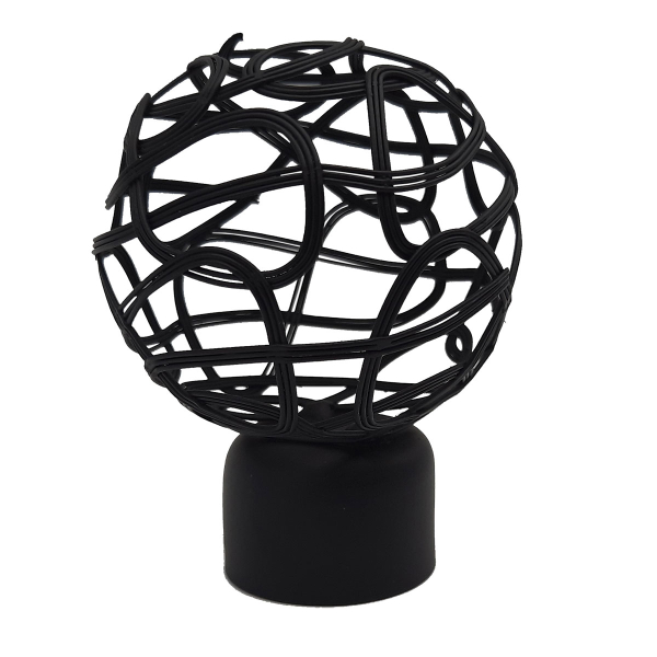 Διακοσμητικά Άκρα Κουρτινόξυλου (Σετ 2τμχ) Grace Peru Black 58060