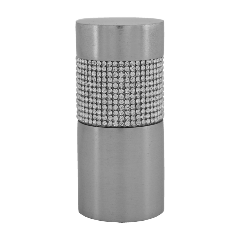 Διακοσμητικά Άκρα Κουρτινόξυλου (Σετ 2τμχ) Grace Gems Chrome 58091