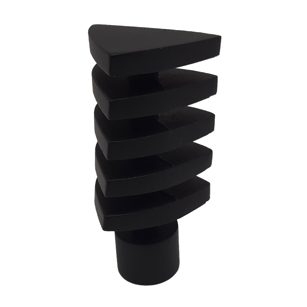 Διακοσμητικά Άκρα Κουρτινόξυλου (Σετ 2τμχ) Grace Triangle Black 59000