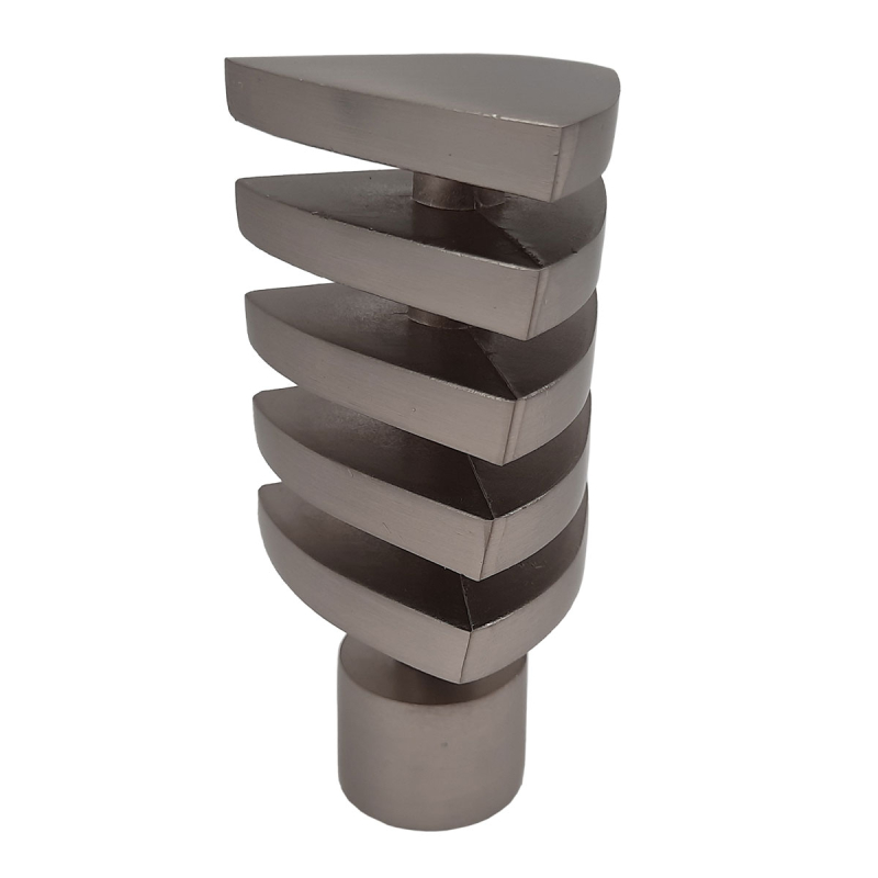 Διακοσμητικά Άκρα Κουρτινόξυλου (Σετ 2τμχ) Grace Triangle Chrome 59001