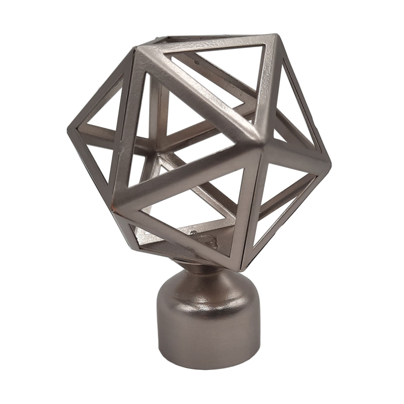 Διακοσμητικά Άκρα Κουρτινόξυλου (Σετ 2τμχ) Grace Stars Chrome 59011