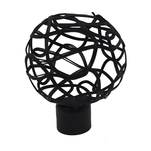 Διακοσμητικά Άκρα Κουρτινόξυλου (Σετ 2τμχ) Grace Peru Black 59020