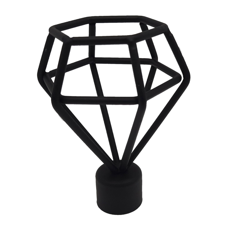 Διακοσμητικά Άκρα Κουρτινόξυλου (Σετ 2τμχ) Grace Meteor Black 59040