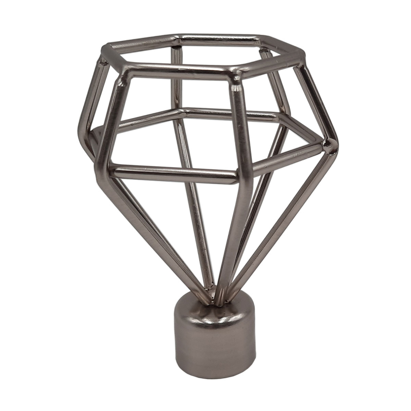 Διακοσμητικά Άκρα Κουρτινόξυλου (Σετ 2τμχ) Grace Meteor Chrome 59041