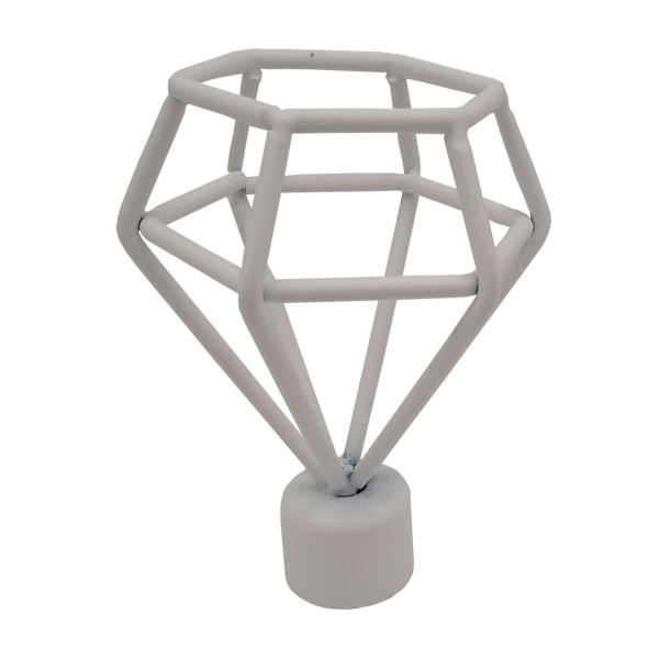 Διακοσμητικά Άκρα Κουρτινόξυλου (Σετ 2τμχ) Grace Meteor White Mat 59044