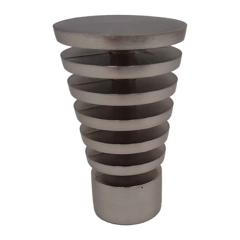 Διακοσμητικά Άκρα Κουρτινόξυλου (Σετ 2τμχ) Grace Conus Chrome-Bronze 59101