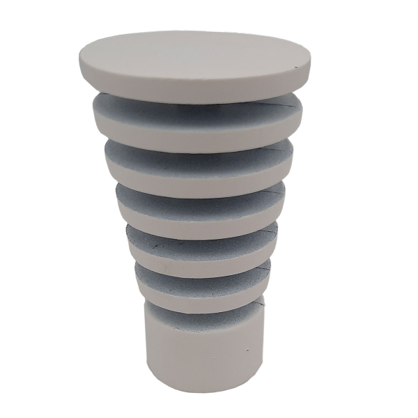 Διακοσμητικά Άκρα Κουρτινόξυλου (Σετ 2τμχ) Grace Conus White Mat 59104