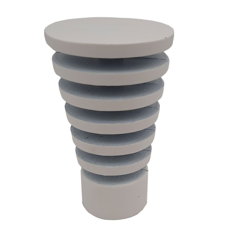 Διακοσμητικά Άκρα Κουρτινόξυλου (Σετ 2τμχ) Grace Conus White Mat 59104