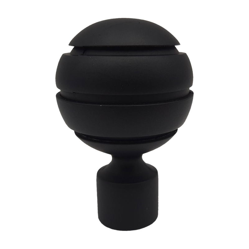 Διακοσμητικά Άκρα Κουρτινόξυλου (Σετ 2τμχ) Grace Brazil Black 59110