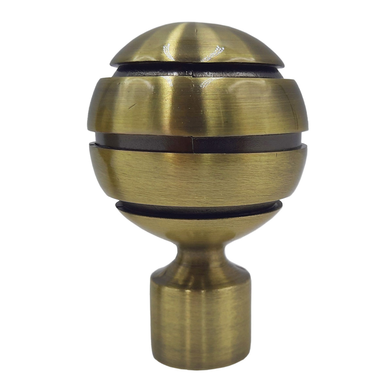 Διακοσμητικά Άκρα Κουρτινόξυλου (Σετ 2τμχ) Grace Brazil Bronze 59112