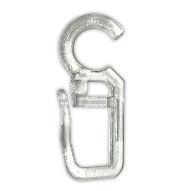 Γαντζάκια Κουρτίνας Για Κρίκους 10τμχ (Φ16) Grace Transparent 660350