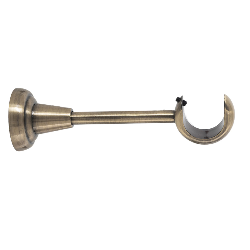 Βάσεις Κουρτινόξυλου Ανοιχτού Τύπου (Σετ 2τμχ) Grace Bronze 570286