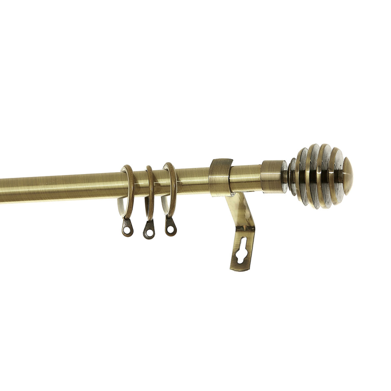 Κουρτινόξυλο Φ19mm Μονό Επεκτεινόμενο 120-210cm Με Άκρα Grace Bronze 599212