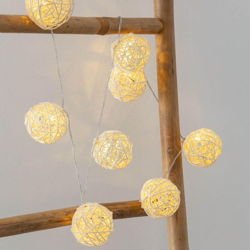 Διακοσμητική Γιρλάντα Μπαταρίας Με 10 LED Φωτάκια A-S Rattan 173285