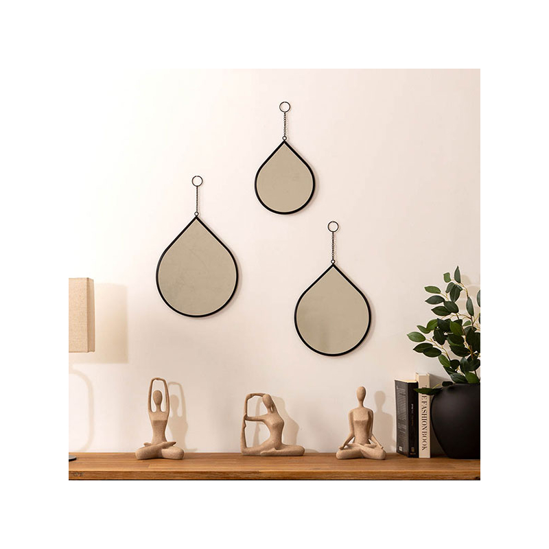 Διακοσμητικοί Καθρέφτες Τοίχου (Σετ 3τμχ) A-S Leny 203500