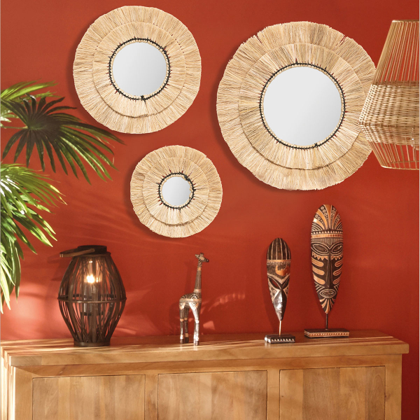 Διακοσμητικοί Καθρέφτες Τοίχου (Σετ 3τμχ) A-S Alba 182058